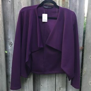 BNWT Seven Sisters Purple Waterfall Cardigan Small